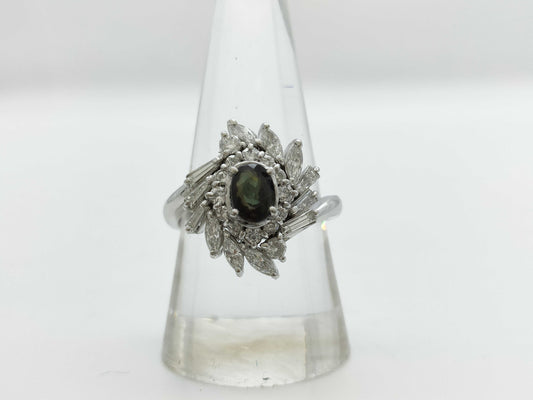 AX1.28ct Diamond Pt900 10.6g Ring 