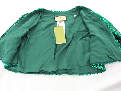 GUCCI Casual Jacket/Green Sequins/M Jacket