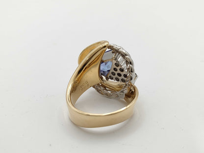 TZ2.48ct D0.41ct K18/Pt900 18.6g Ring 