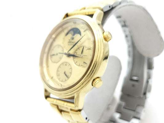 SEIKO Quartz/Moon Phase/7A48-702A Men's Watch
