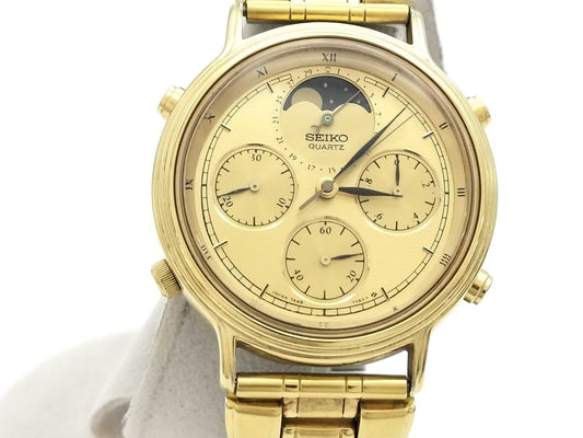 SEIKO Quartz/Moon Phase/7A48-702A Men's Watch