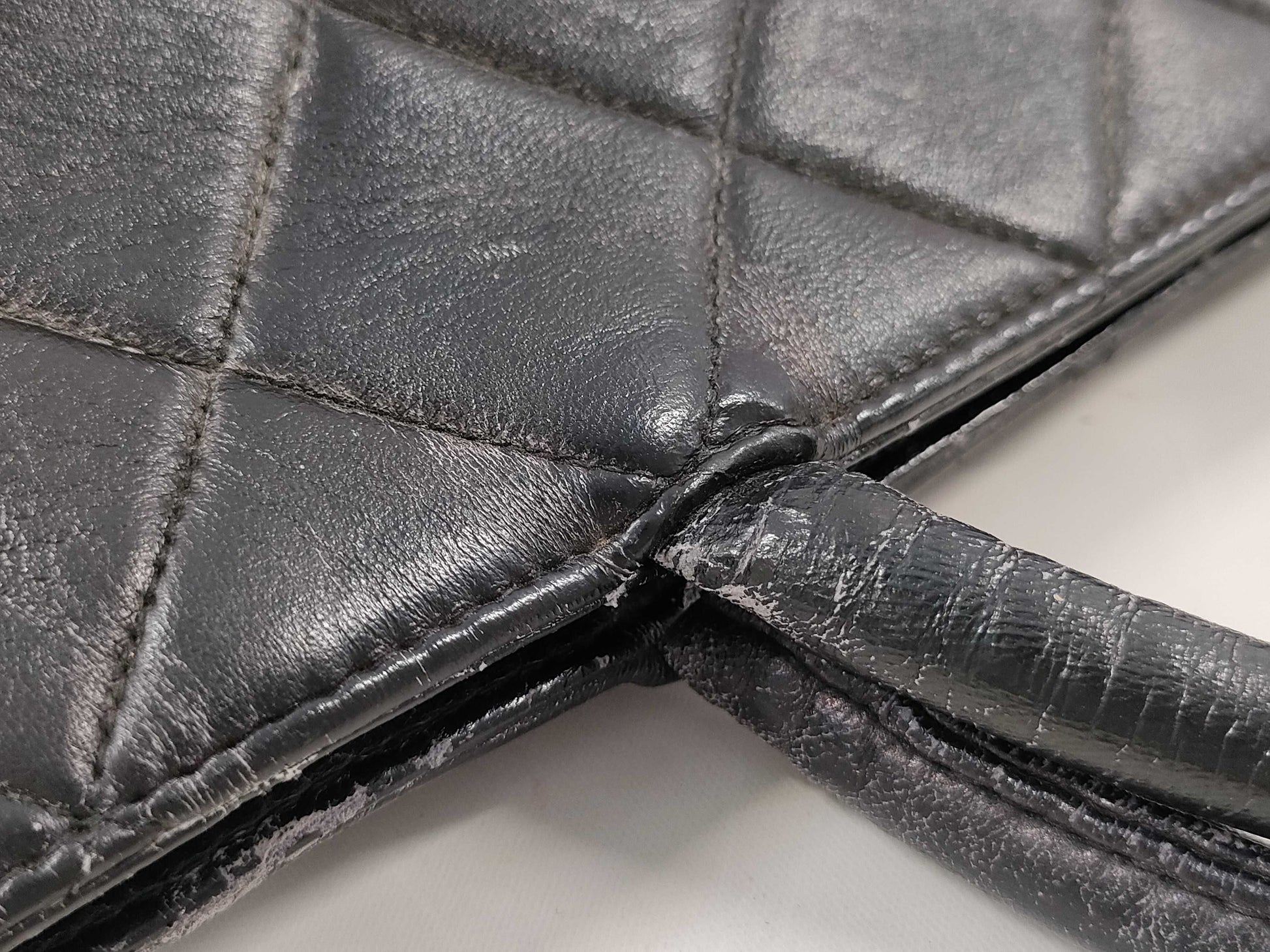 CHANEL Lambskin Reproduction Tote/Altered Tote Bag