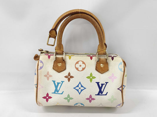 LOUIS VUITTON Monogram Multicolore M92645/Mini Speedy/Handle/Pull Broken Handbag