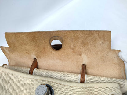 HERMES Airbag Ad PM Toile Silver Hardware B Engraving Interchangeable Bag, Clasp Included Handbag