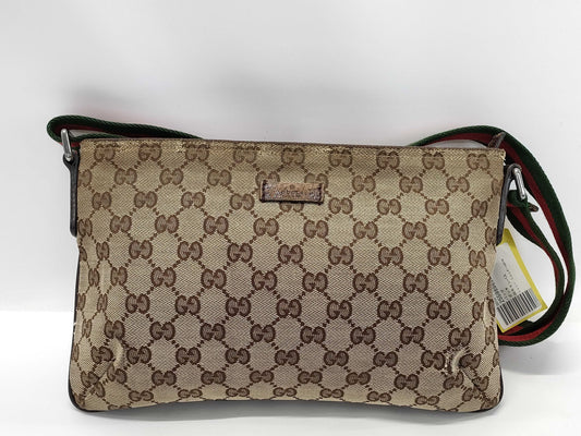 GUCCI 189749 GG Canvas Sherry Shoulder Bag