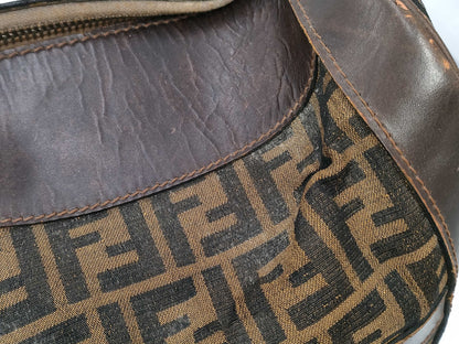 FENDI Zucca pattern old Zucca Boston bag/torn Boston bag