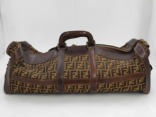 FENDI Zucca pattern old Zucca Boston bag/torn Boston bag