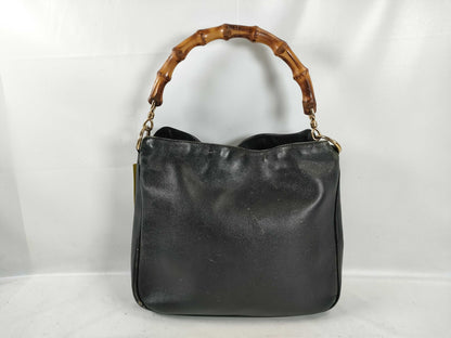 GUCCI Bamboo Leather One-Shoulder Bag Handbag