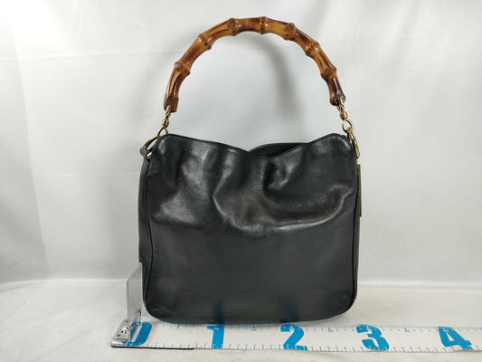 GUCCI Bamboo Leather One-Shoulder Bag Handbag
