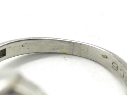 Stainless steel 18.06ct diamond Pt850 9.3g ring 