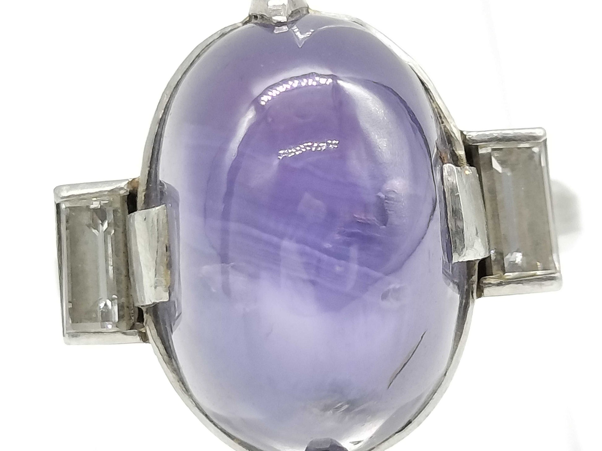 Stainless steel 18.06ct diamond Pt850 9.3g ring 