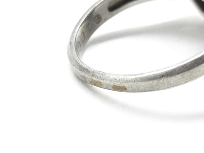 Stainless steel 18.06ct diamond Pt850 9.3g ring 