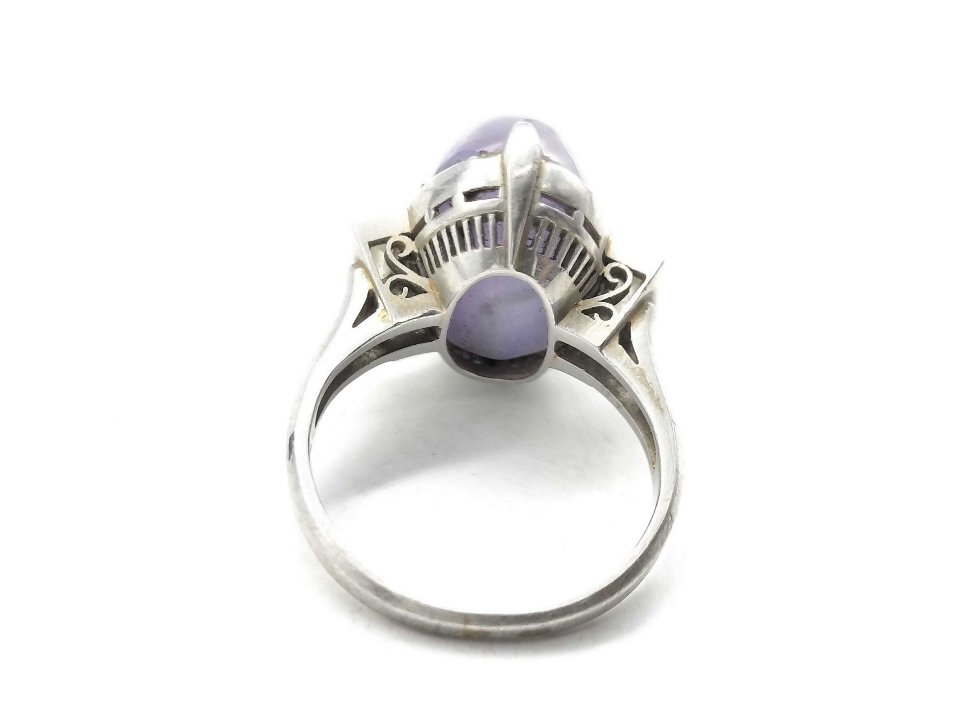 Stainless steel 18.06ct diamond Pt850 9.3g ring 