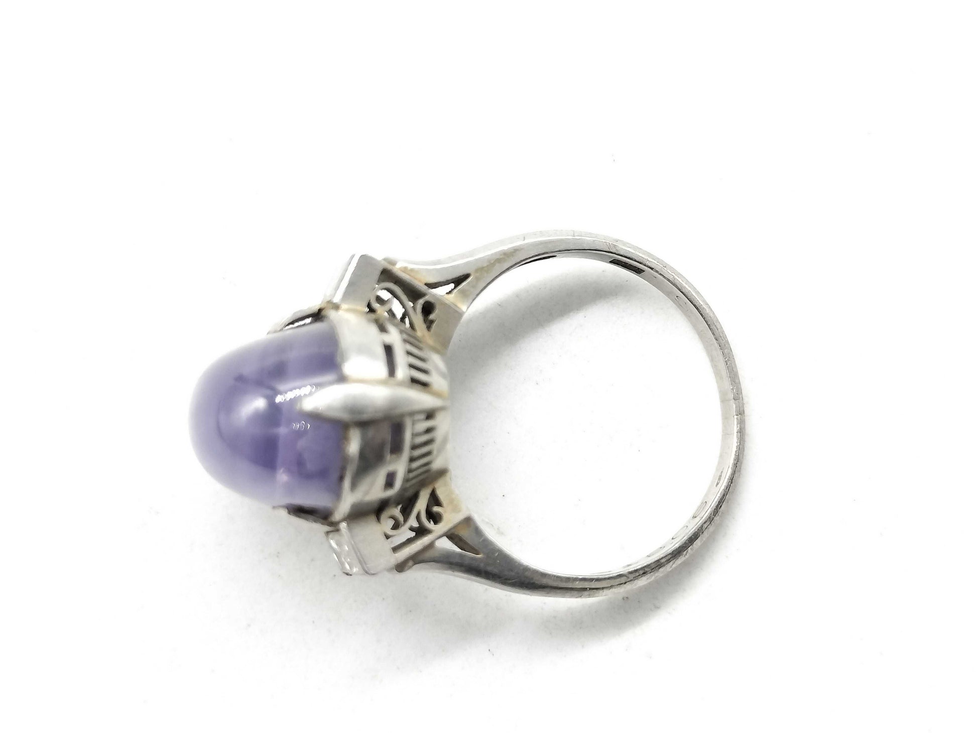 Stainless steel 18.06ct diamond Pt850 9.3g ring 