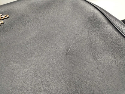 COACH Leather 2-Way Shoulder Bag 54446 Navy Shoulder Bag