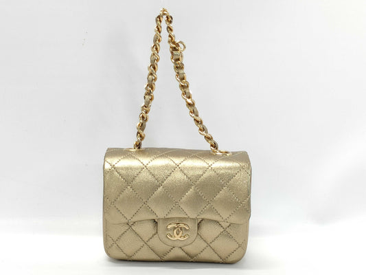 CHANEL Micro Matelasse Charm Gold Key Case/Key Holder