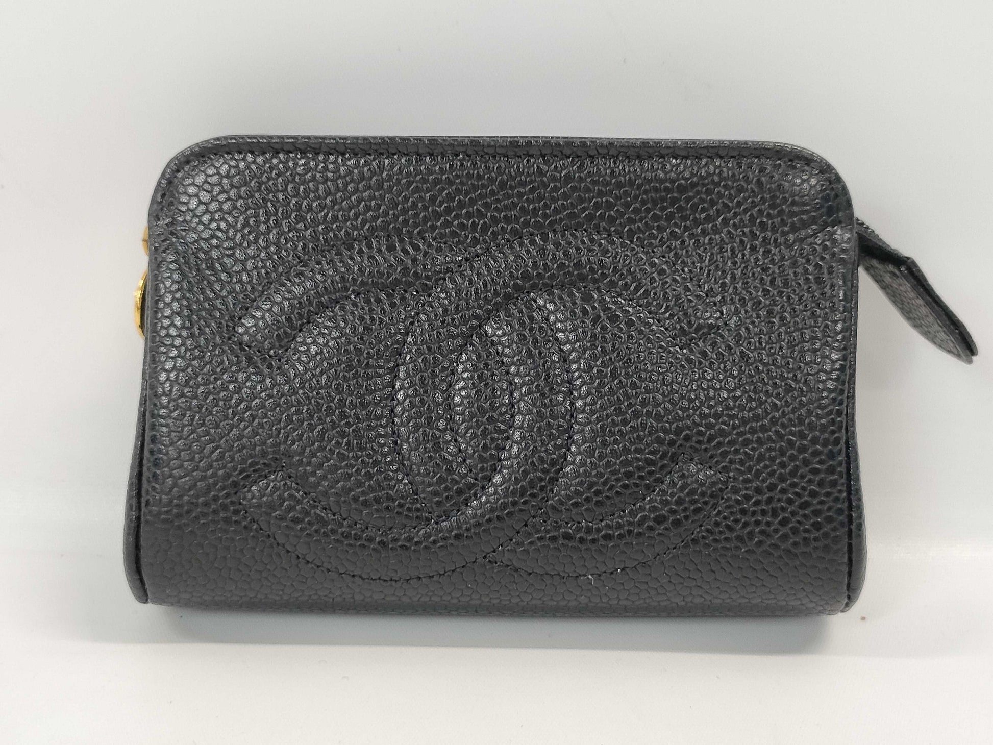 CHANEL Caviar Coin Case, Solid Color