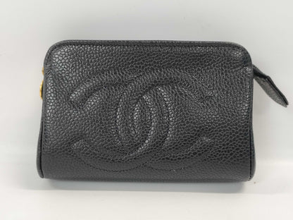 CHANEL Caviar Coin Case, Solid Color