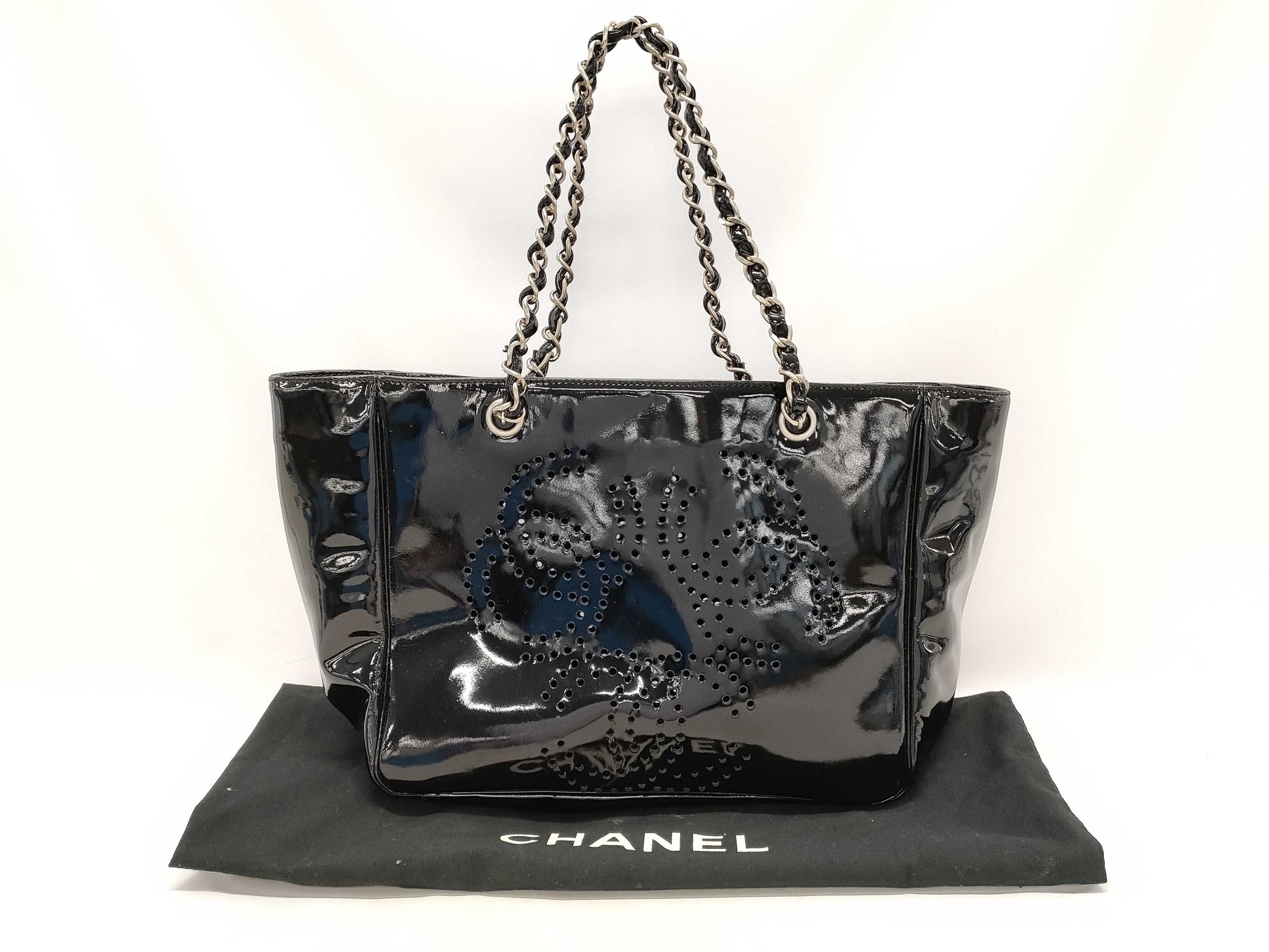 CHANEL Wild Stitch Enamel Punching Tote Bag