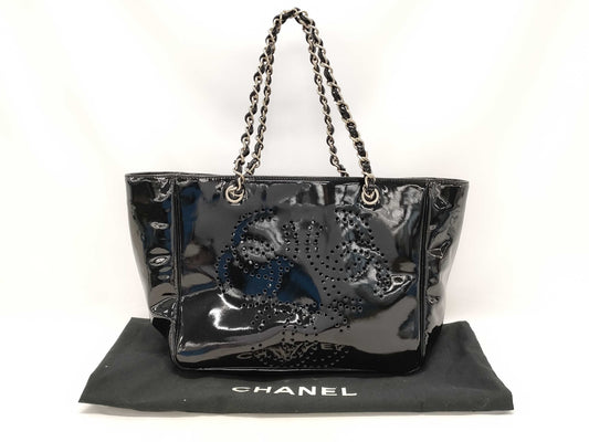 CHANEL Wild Stitch Enamel Punching Tote Bag