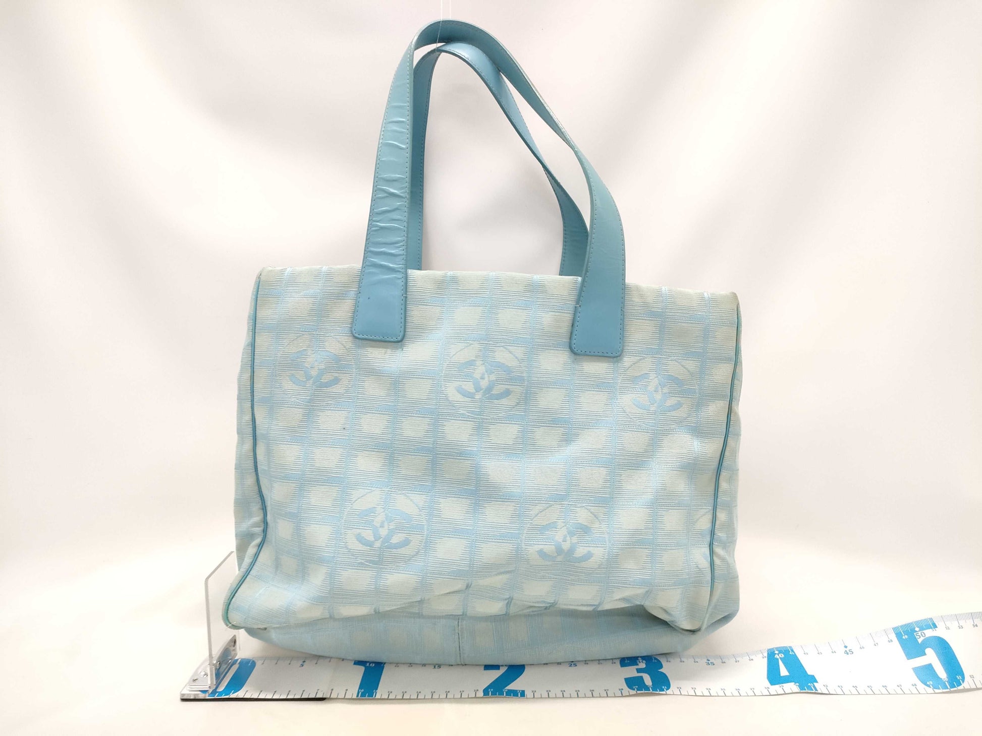 CHANEL Light Blue Tote Bag