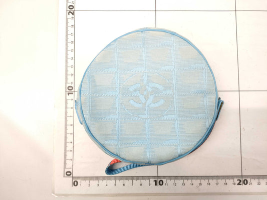 CHANEL Travel Line Pouch Blue Pouch