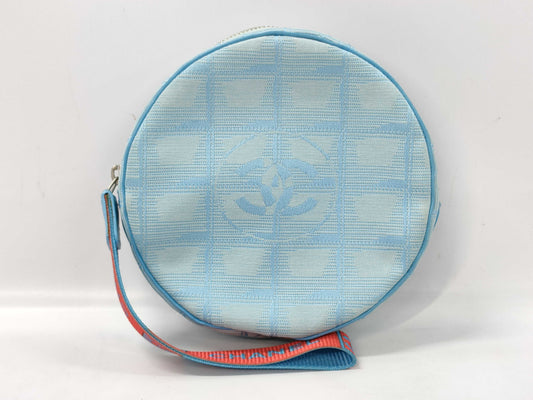 CHANEL Travel Line Pouch Blue Pouch