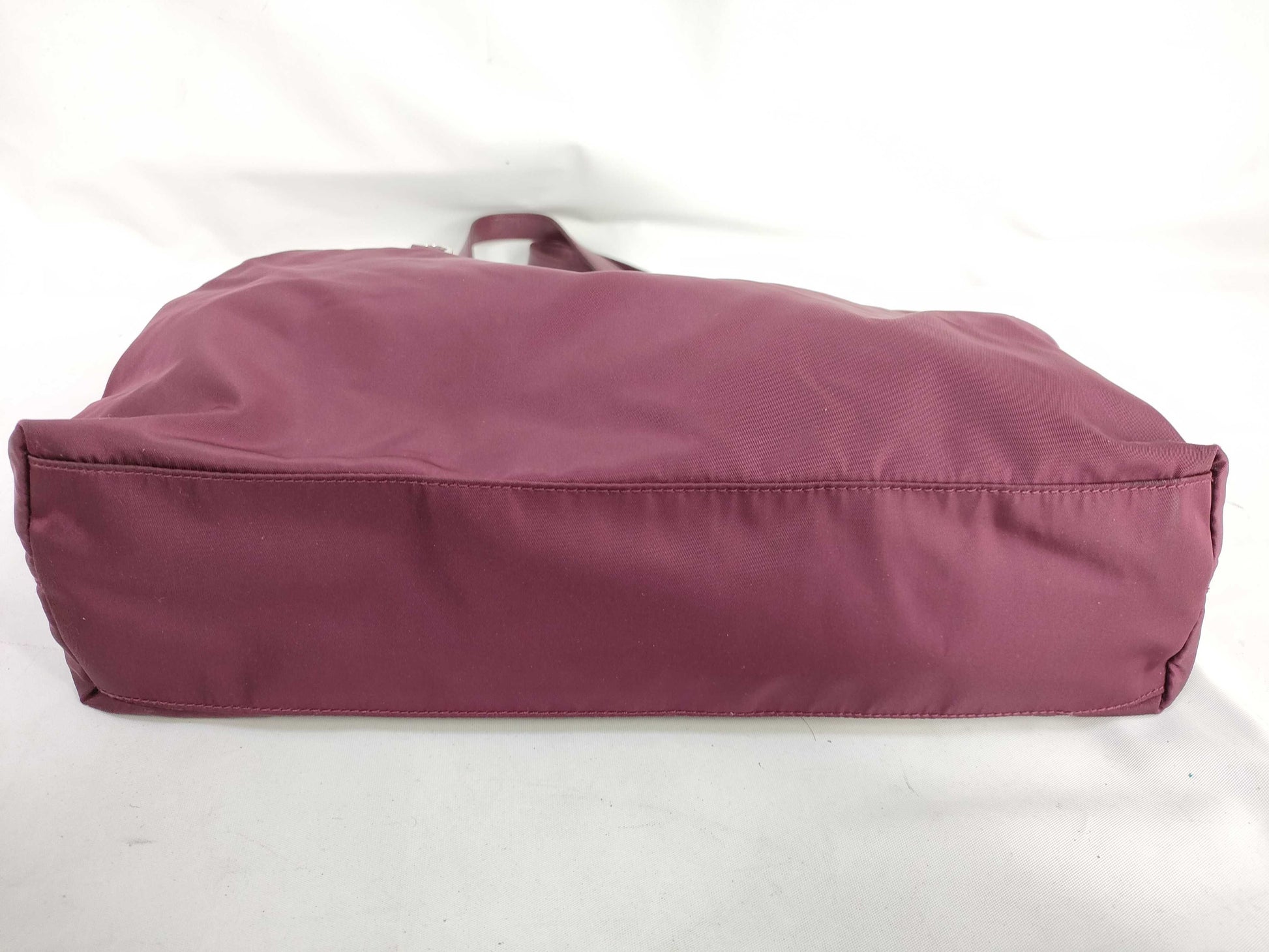 PRADA nylon handbag with leather triangle logo