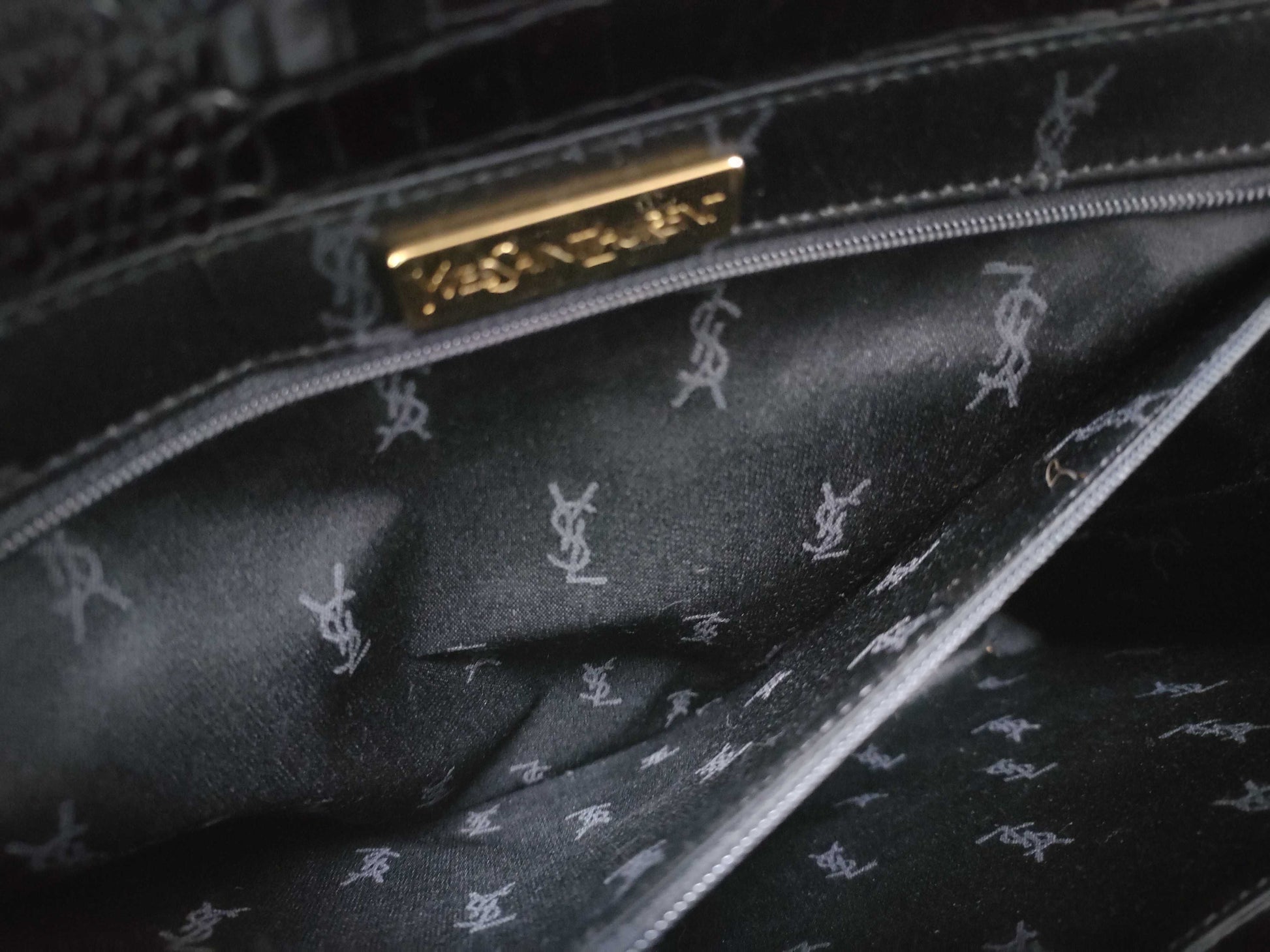 Yves Saint Laurent Crocodile Leather Handbag Handbag