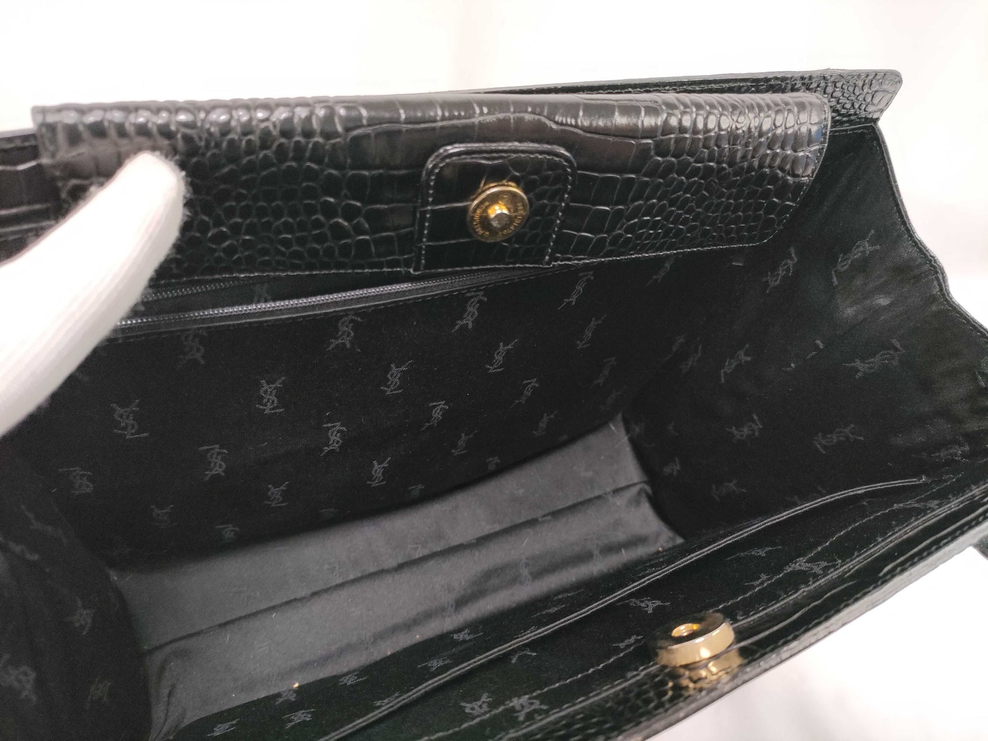Yves Saint Laurent Crocodile Leather Handbag Handbag