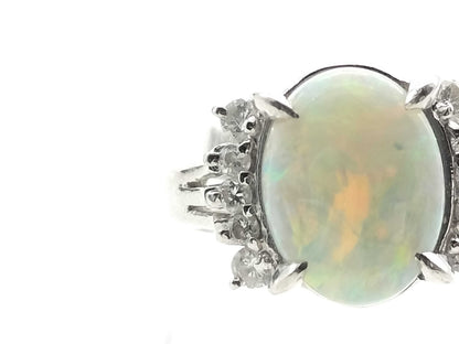 OP 1.93ct D 0.23ct Pt900 5.5g Ring 