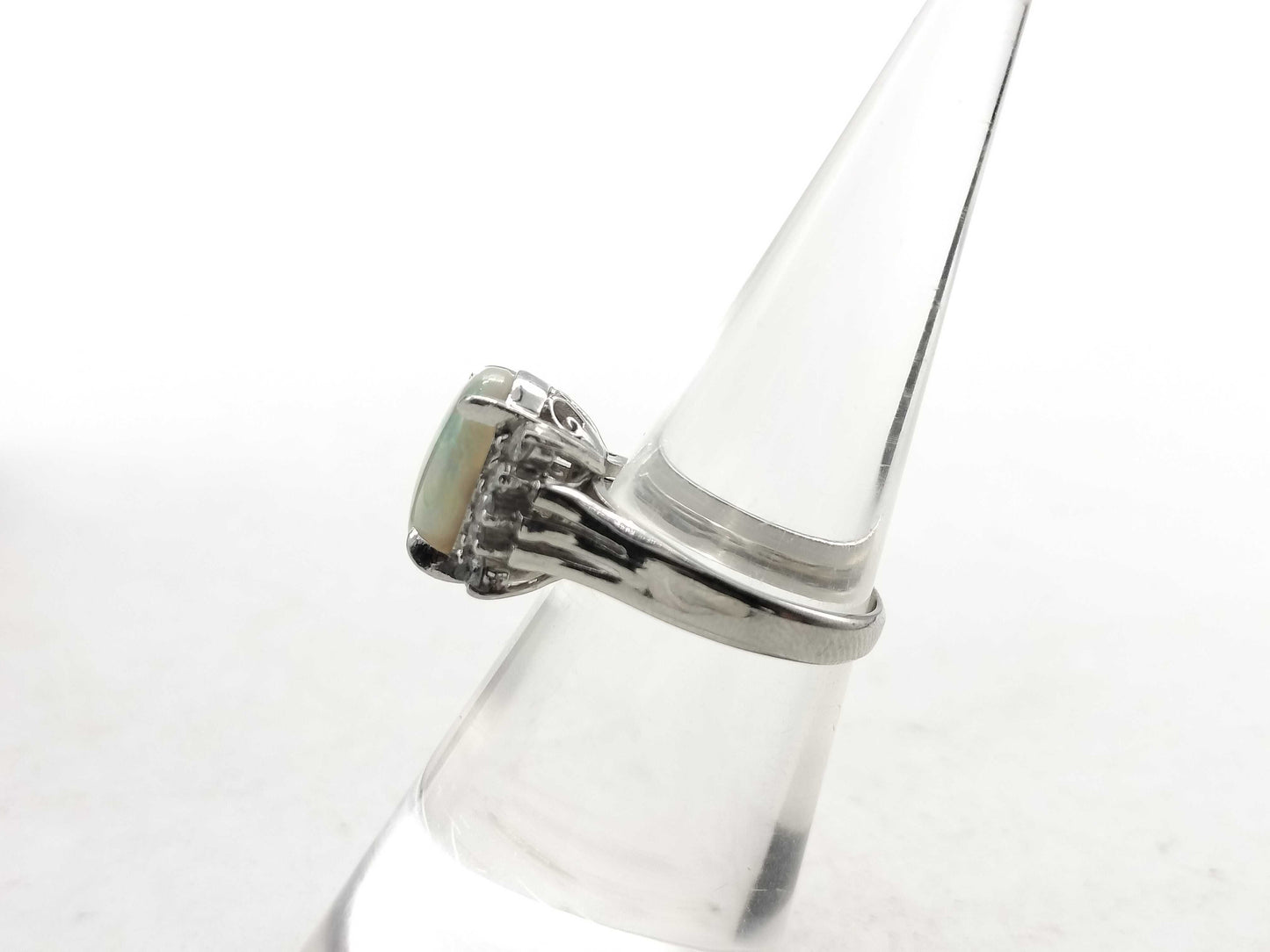 OP 1.93ct D 0.23ct Pt900 5.5g Ring 