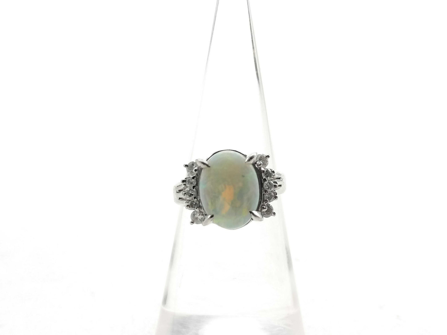 OP 1.93ct D 0.23ct Pt900 5.5g Ring 