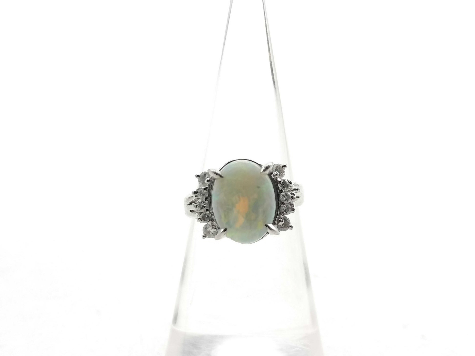 OP 1.93ct D 0.23ct Pt900 5.5g Ring 