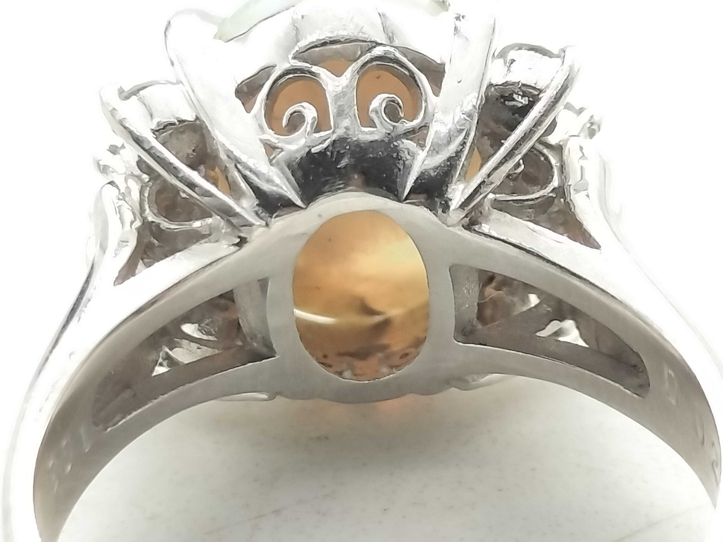OP 1.93ct D 0.23ct Pt900 5.5g Ring 