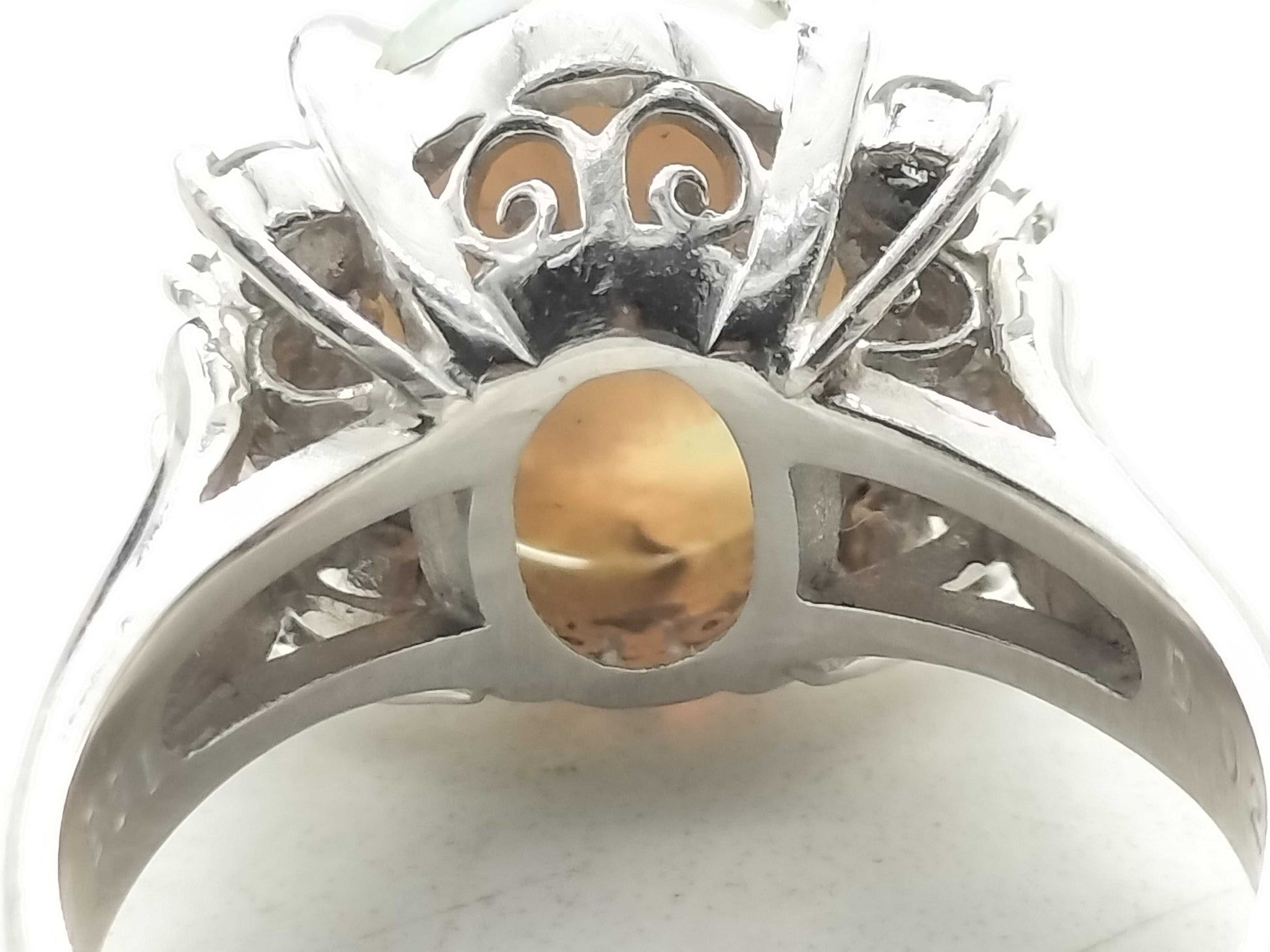 OP 1.93ct D 0.23ct Pt900 5.5g Ring 
