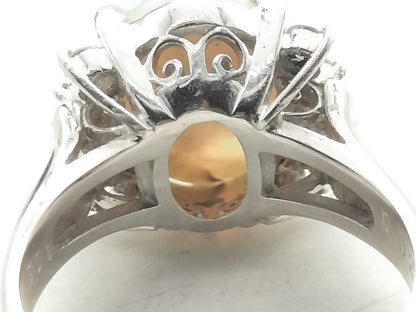 OP 1.93ct D 0.23ct Pt900 5.5g Ring 
