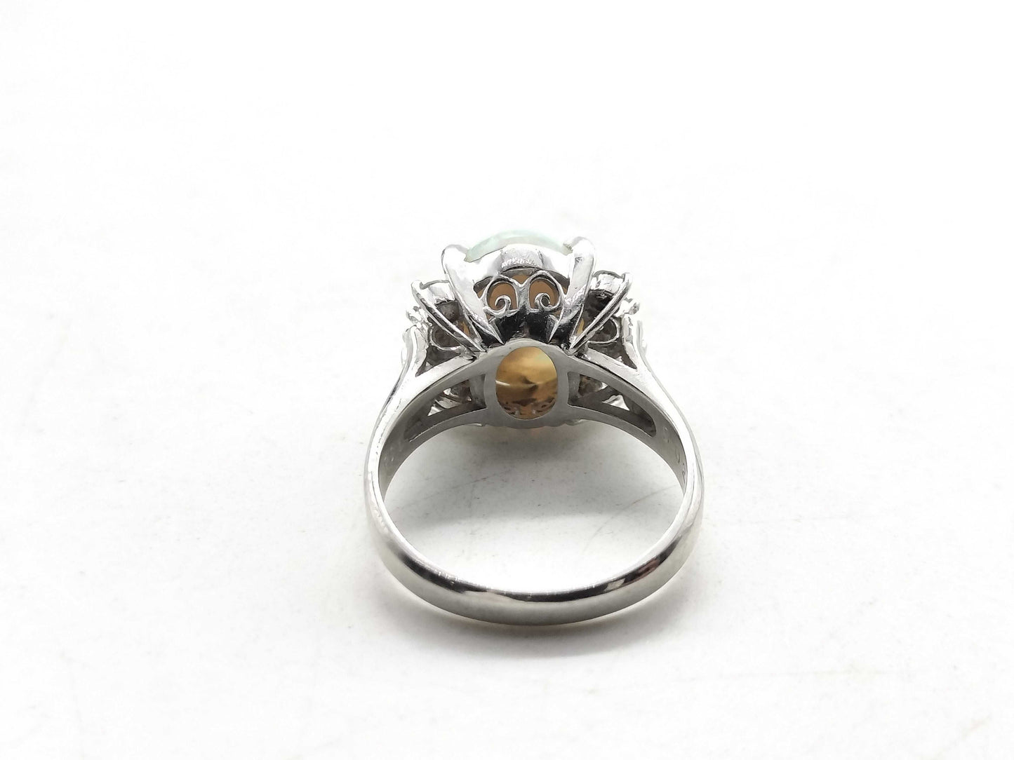 OP 1.93ct D 0.23ct Pt900 5.5g Ring 