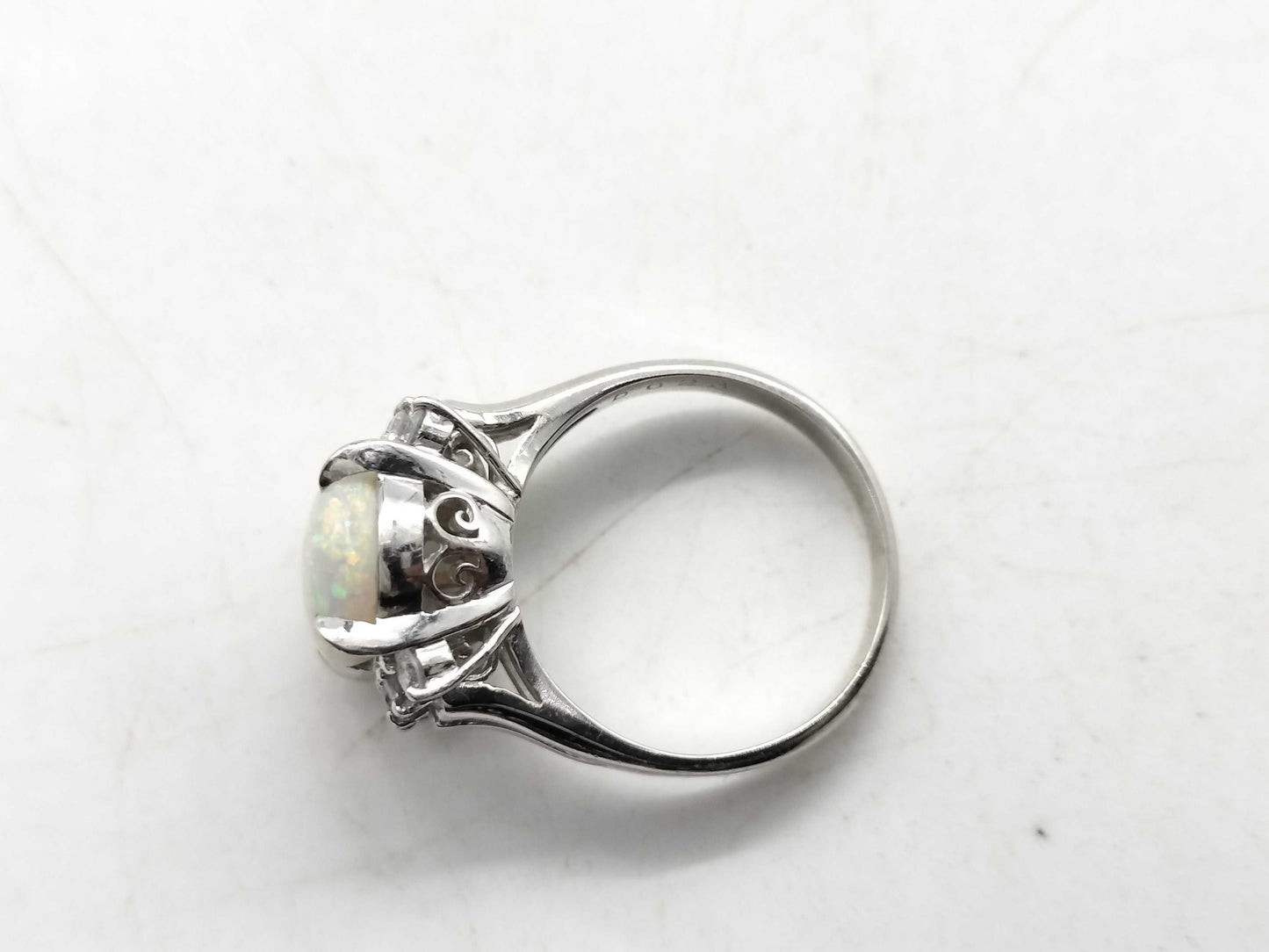 OP 1.93ct D 0.23ct Pt900 5.5g Ring 
