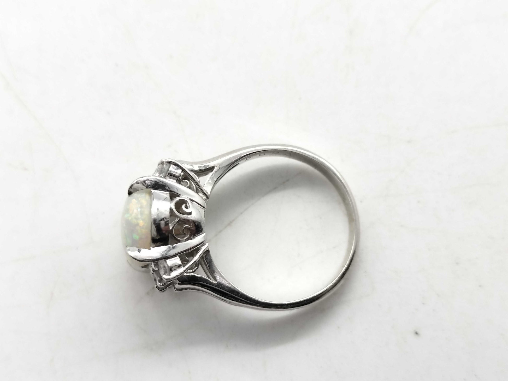 OP 1.93ct D 0.23ct Pt900 5.5g Ring 