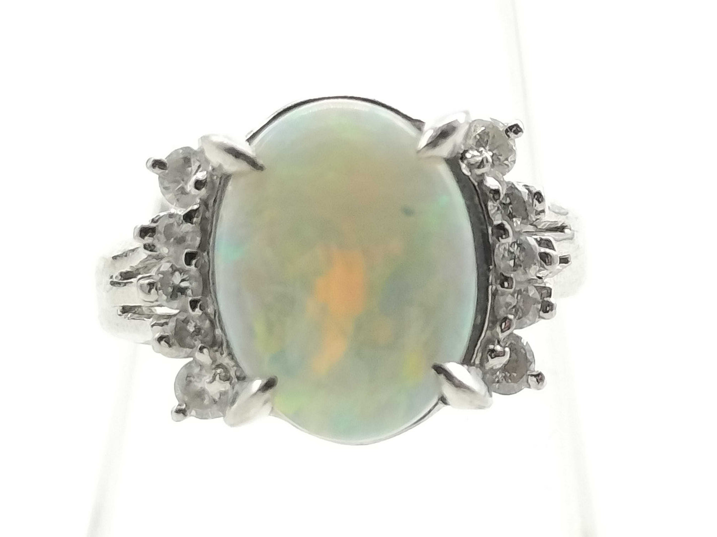 OP 1.93ct D 0.23ct Pt900 5.5g Ring 