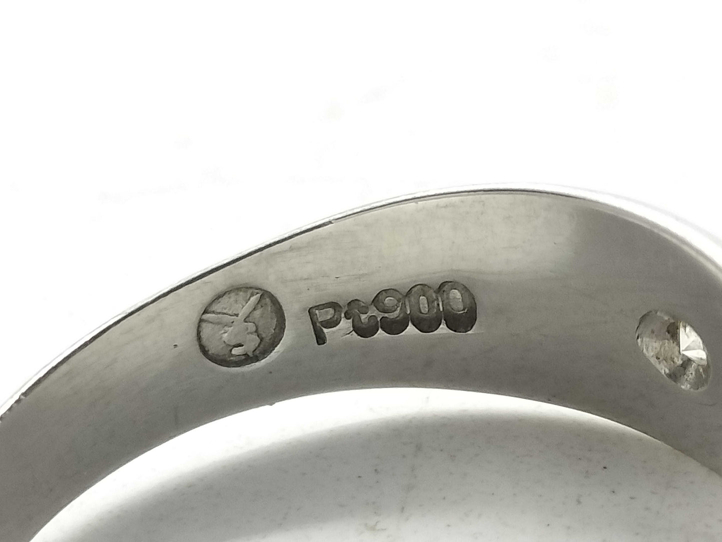 D0.08ct Pt900 4.0g Ring 