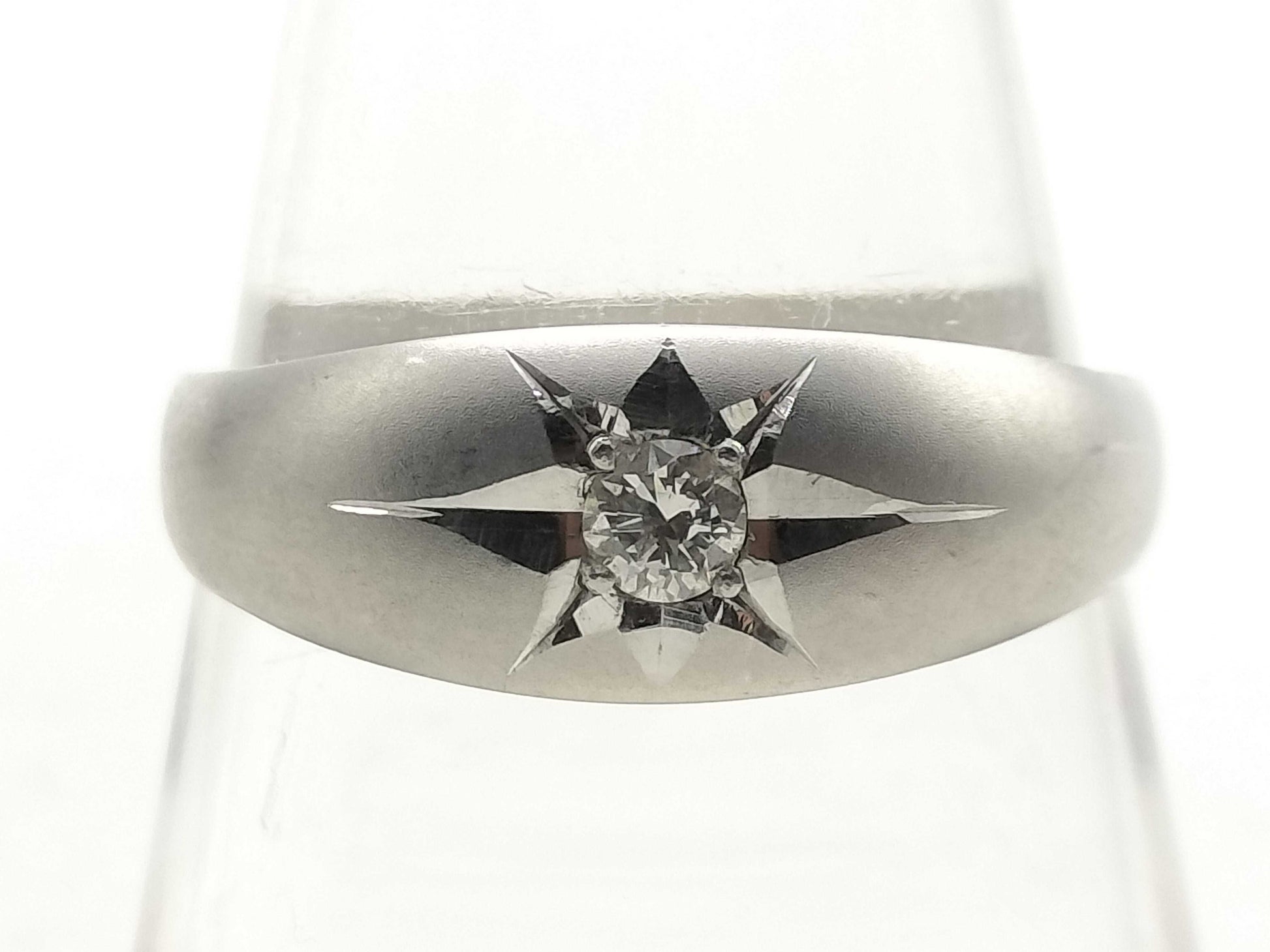 D0.08ct Pt900 4.0g Ring 