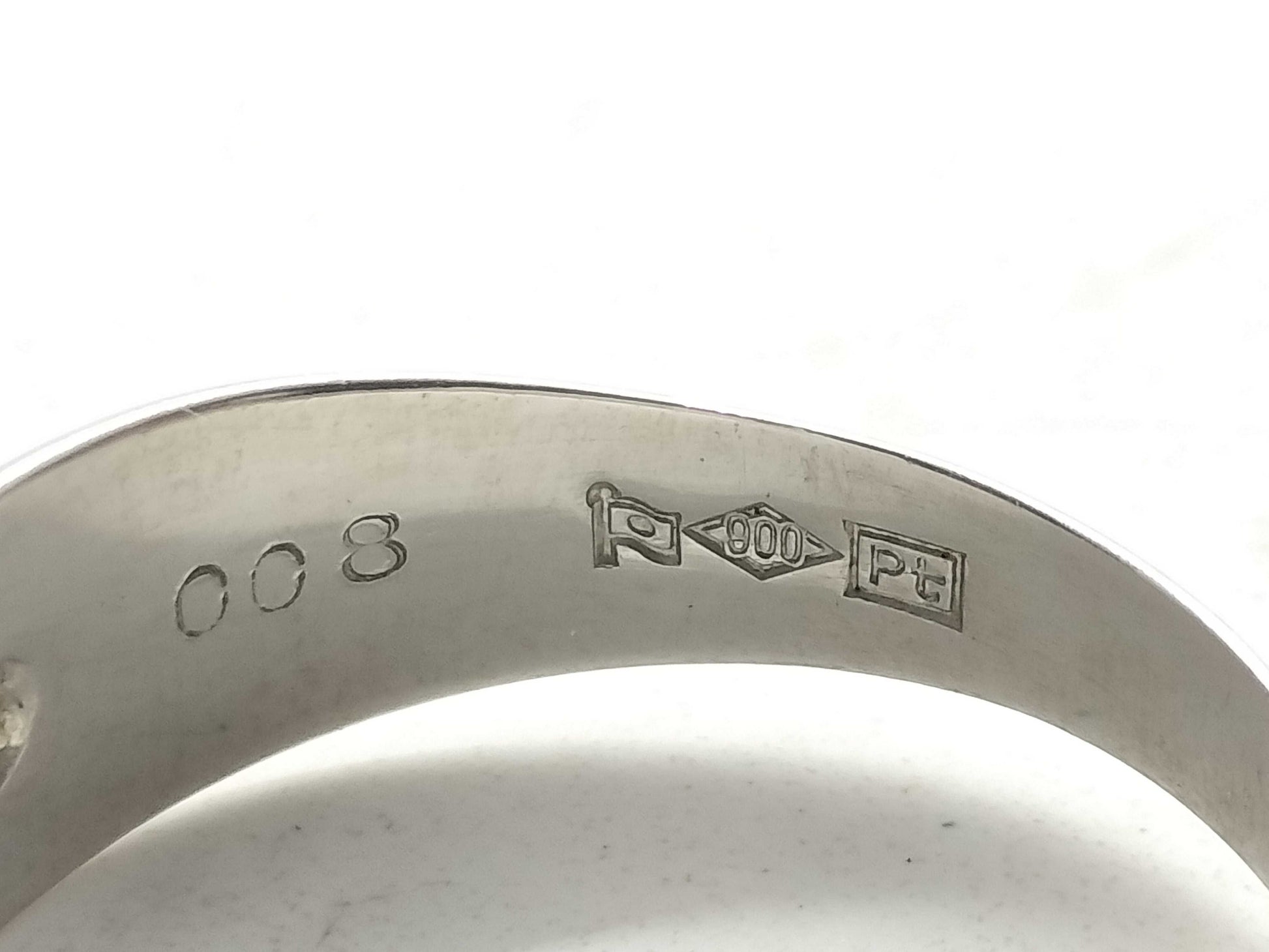 D0.08ct Pt900 4.0g Ring 