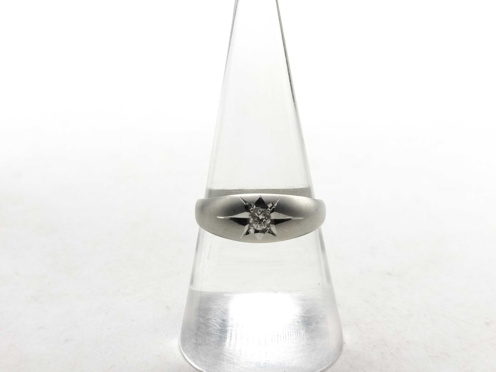 D0.08ct Pt900 4.0g Ring 