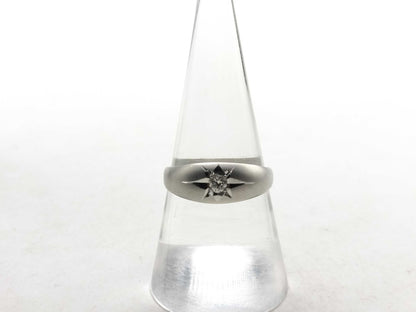 D0.08ct Pt900 4.0g Ring 