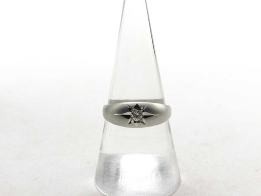 D0.08ct Pt900 4.0g Ring 