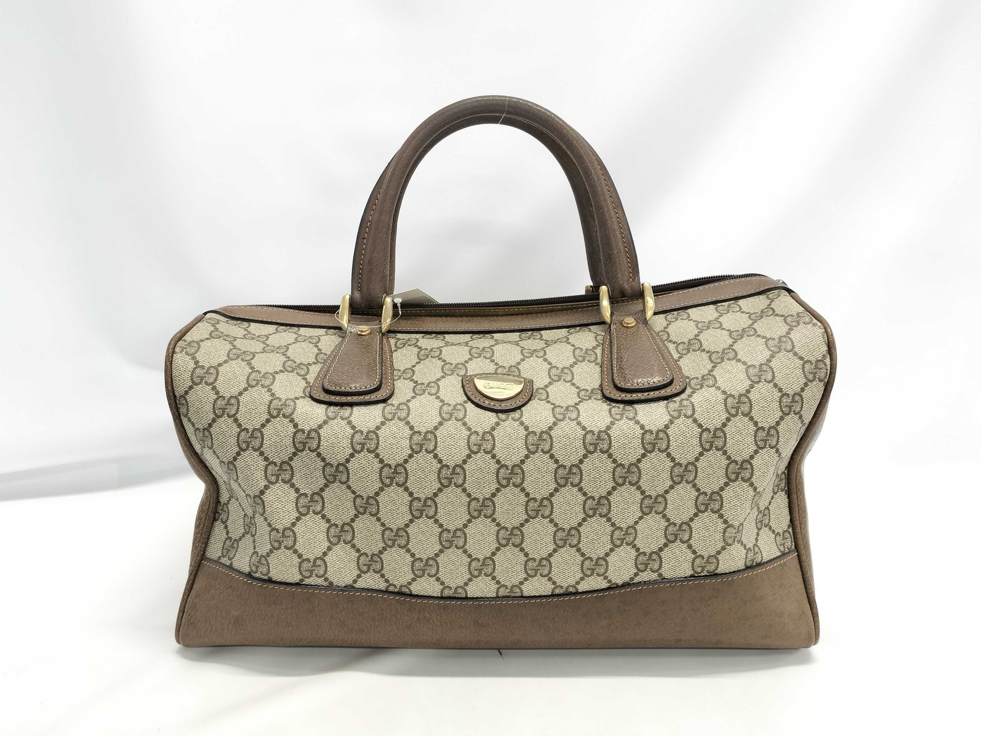 GUCCI Old GG PVC Boston Bag