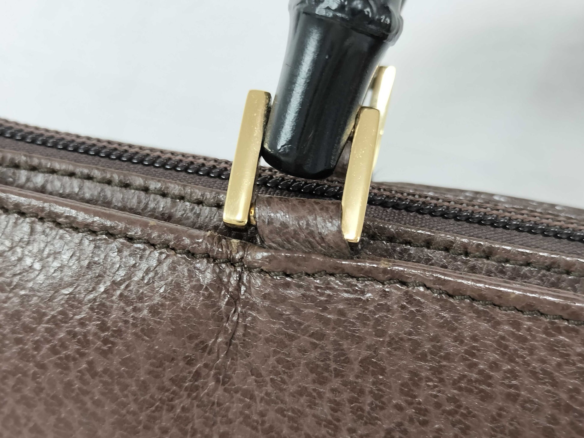 GUCCI Bamboo 5050 Brown Handbag