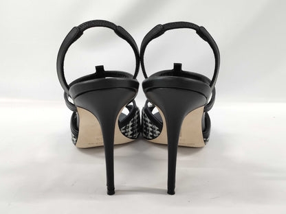 Manolo Blahnik pumps, partly tweed-look pumps
